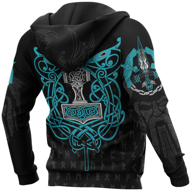 3D All Over Printed Raven And Odin version 2.0-Apparel-HP Arts-Hoodie-S-Vibe Cosy™