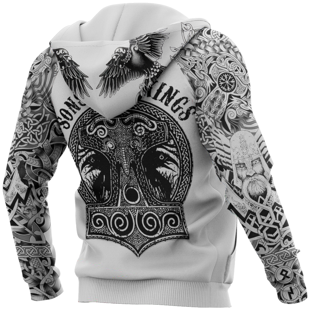 3D All Over Printed Sons Of Vikings Hoodie-Apparel-HP Arts-Hoodie-S-Vibe Cosy™