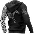 Vikings - The Raven of Odin Tattoo version 2.0-Apparel-HP Arts-Hoodie-S-Vibe Cosy™