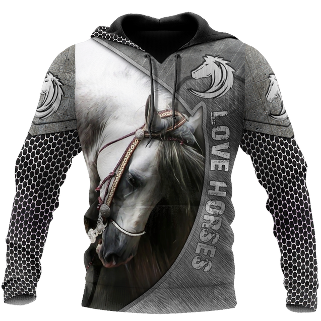 Love Beautiful Horse 3D All Over Printed Shirts MP12052001-Apparel-MP-Hoodie-S-Vibe Cosy™