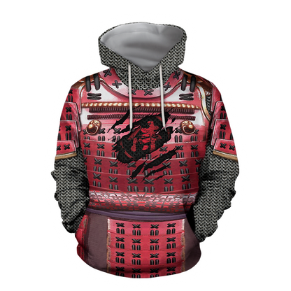 3D All Over Printed Samurai Red Armor-Apparel-6teenth World-Hoodie-S-Vibe Cosy™