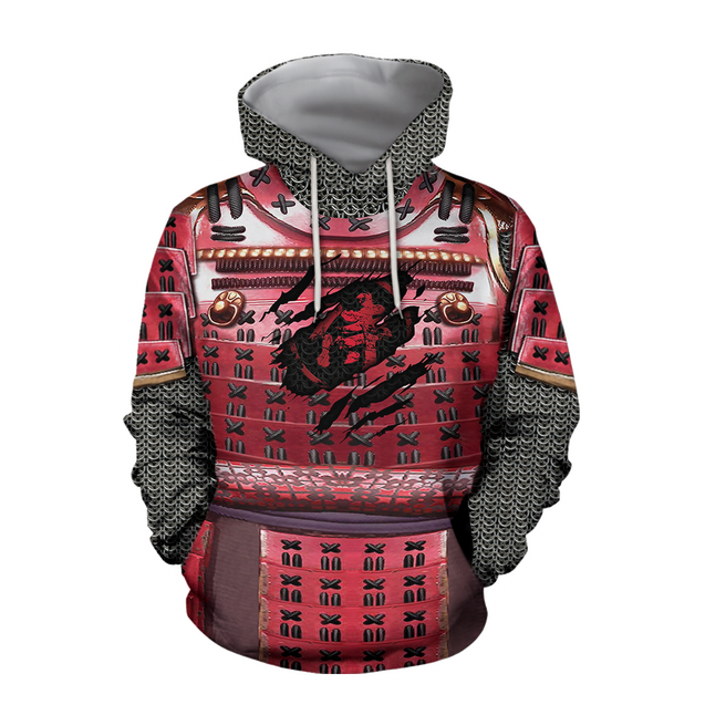 3D All Over Printed Samurai Red Armor-Apparel-6teenth World-Hoodie-S-Vibe Cosy™