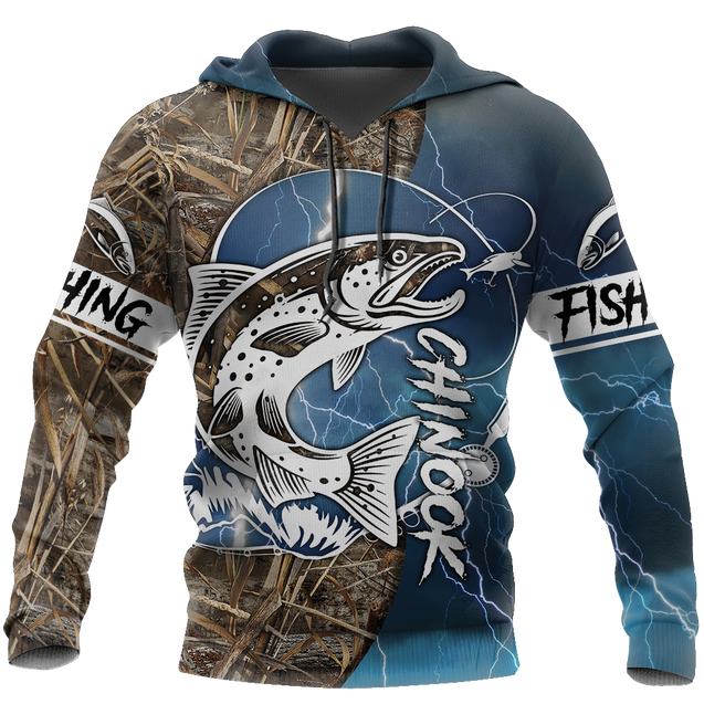 Chinook Fishing Salmon camo all over printed shirts for men and women blue color TR040101 - Amaze Style™-Apparel