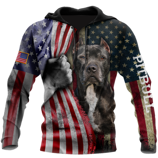 Premium Pit Bull Terrier American Flag Unisex Shirts TR0610201