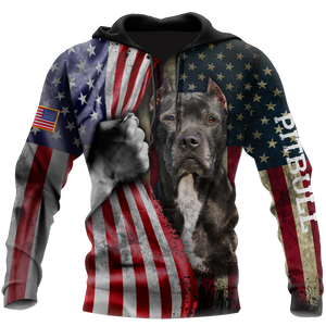 Premium Pit Bull Terrier American Flag Unisex Shirts TR0610201