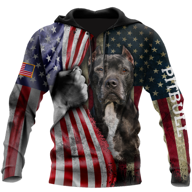 Premium Pit Bull Terrier American Flag Unisex Shirts TR0610201