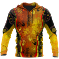 Aboriginal Australia Rock Painting Hand Lizard Art Golden Style shirts for men and women TR2606204S-Apparel-Huyencass-Hoodie-S-Vibe Cosy™