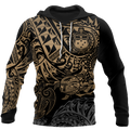 Samoa Polynesian Hoodie - Gold Turtle Flowing 3d all over printed shirt and short for man and women JJ120202 PL-Apparel-PL8386-Hoodie-S-Vibe Cosy™