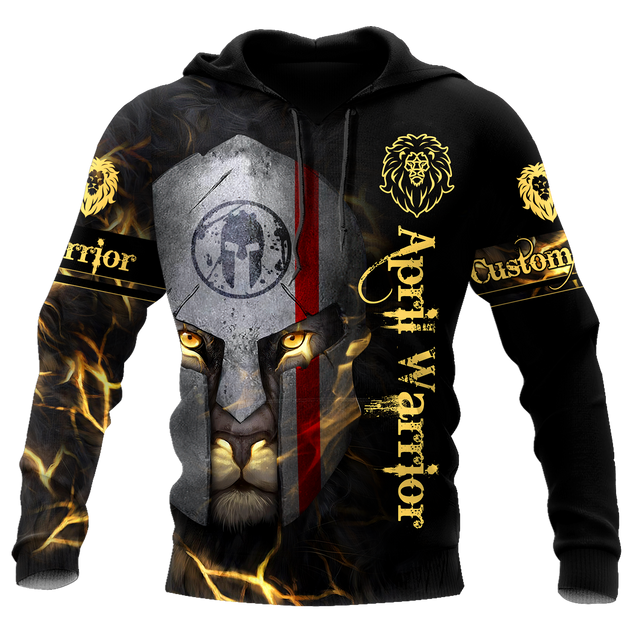 April Spartan Lion Warrior 3D All Over Printed Unisex Shirt