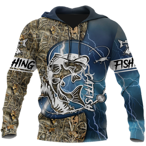 Catfish fishing Blue tattoos camo 3d shirts for men and women TR300303 - Amaze Style™-Apparel