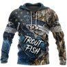 Trout Fishing 3D all over shirts for men and women blue color TR211201 - Amaze Style™-Apparel