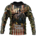 United States Moose Hunting Legend 3D All Over Print Hoodie TR1209201