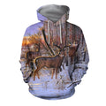 3D All Over Printed Deer Art Shirts and Shorts-Apparel-6teenth World-Hoodie-S-Vibe Cosy™