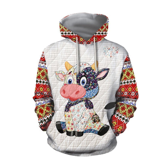 Cute Real Cow Farm-Apparel-HD09-Hoodie-S-Vibe Cosy™