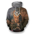 3D All Over Printed Owl Royal Shirts and Shorts-Apparel-HP Arts-Hoodie-S-Vibe Cosy™