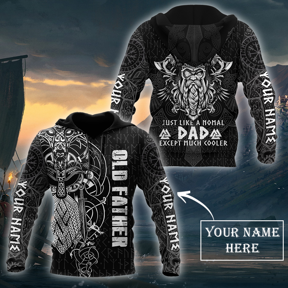 Customize Viking Dad All Over Print Shirts-Apparel-HP Arts-Hoodie-S-Vibe Cosy™