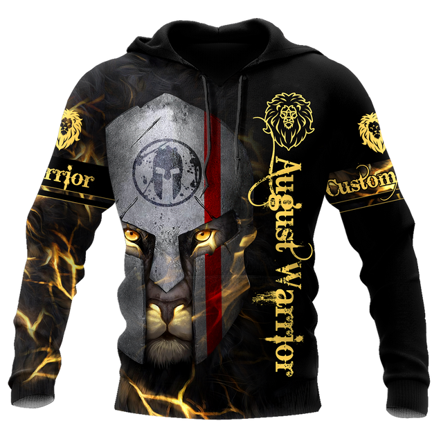 August Spartan Lion Warrior 3D All Over Printed Unisex Shirt