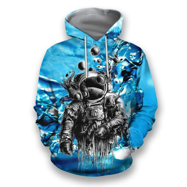 3D All Over Print Astronaut Under Water-Apparel-HbArts-Hoodies-S-Vibe Cosy™