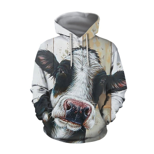 Cow Kids Cute Hoodie-Apparel-HD09-Hoodie-S-Vibe Cosy™