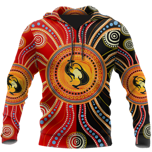 Aboriginal Kangaroo Australia Indigenous Painting Art shirts for men and women-Apparel-Huyencass-Hoodie-S-Vibe Cosy™