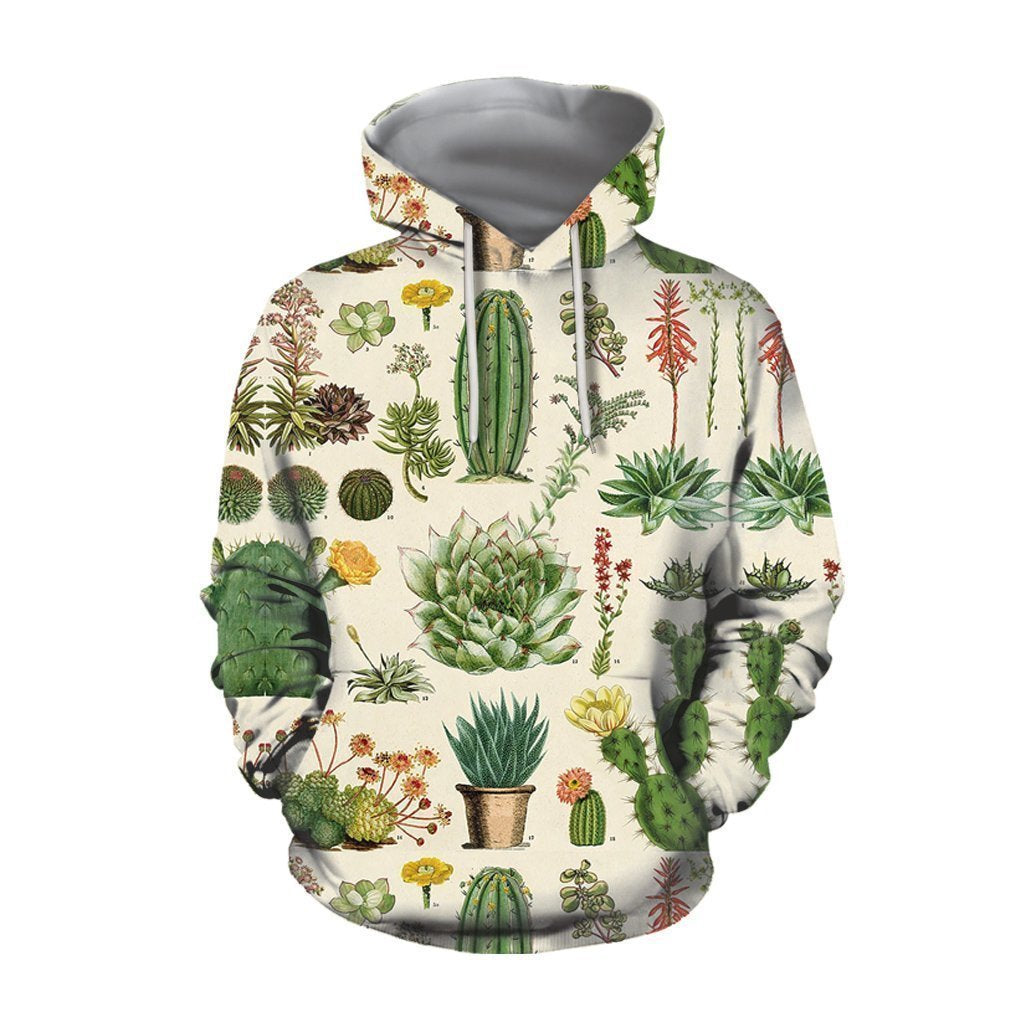 3D All Over Print Cacti Hoodie-Apparel-NTH-Hoodie-S-Vibe Cosy™