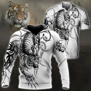 White Tiger Tattoo 3D All Over Printed  Unisex Shirts