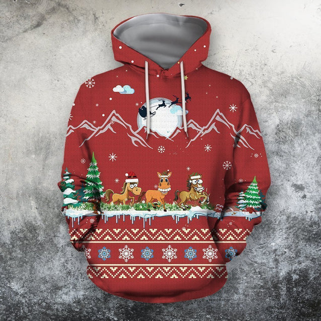 3D All Over Print Red Horse Shirts-Apparel-Phaethon-Hoodie-S-Vibe Cosy™