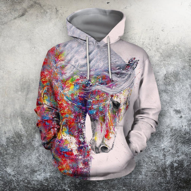 3D All Over Print Horse Art Shirts-Apparel-Phaethon-Hoodie-S-Vibe Cosy™