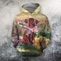 3D All Over Print Hunting Dog Duck Hoodie-Apparel-Phaethon-Hoodie-S-Vibe Cosy™