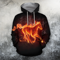All Over Print Horse Fire-Apparel-HbArts-Hoodie-S-Vibe Cosy™