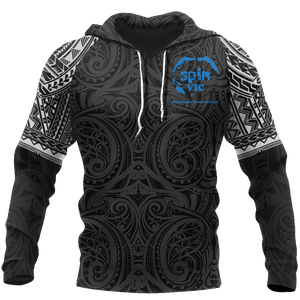 Special Black All Over Hoodie White K4-Apparel-Khanh Arts-Hoodie-S-Vibe Cosy™