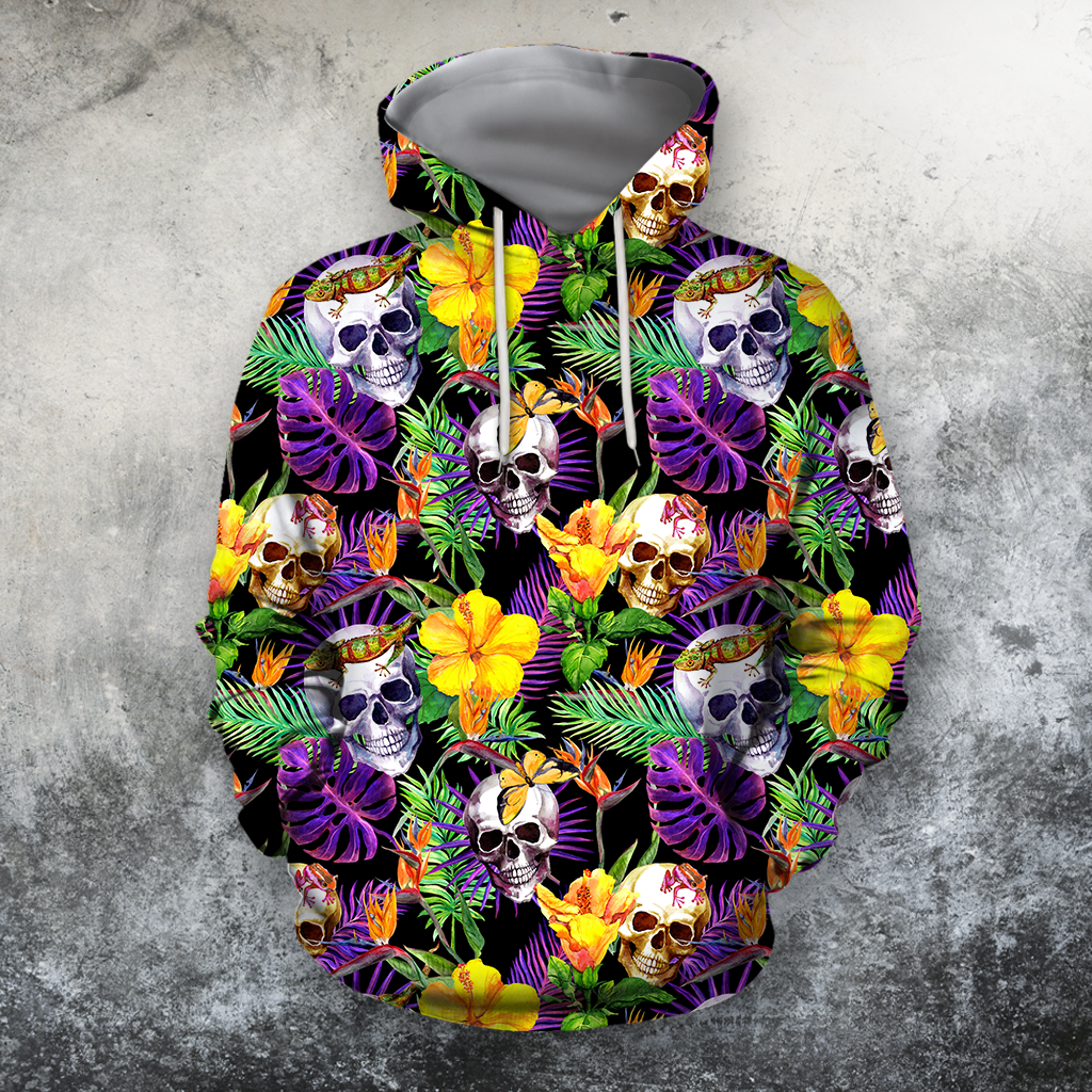 3D All Over Print Leaves Of Human Skulls Shirts-Apparel-Phaethon-Hoodie-S-Vibe Cosy™