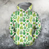 3D All Over Printing Green Cacti And Flower Hoodie-Apparel-NTH-Hoodie-S-Vibe Cosy™