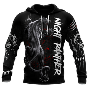 Night Panther 3D All Over Printed Shirt for Men and Women
