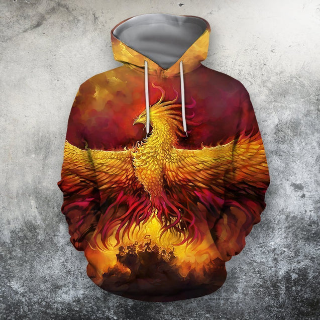 Fire Phoenix 3D All Over Printing Shirts-Apparel-Phaethon-Hoodie-S-Vibe Cosy™