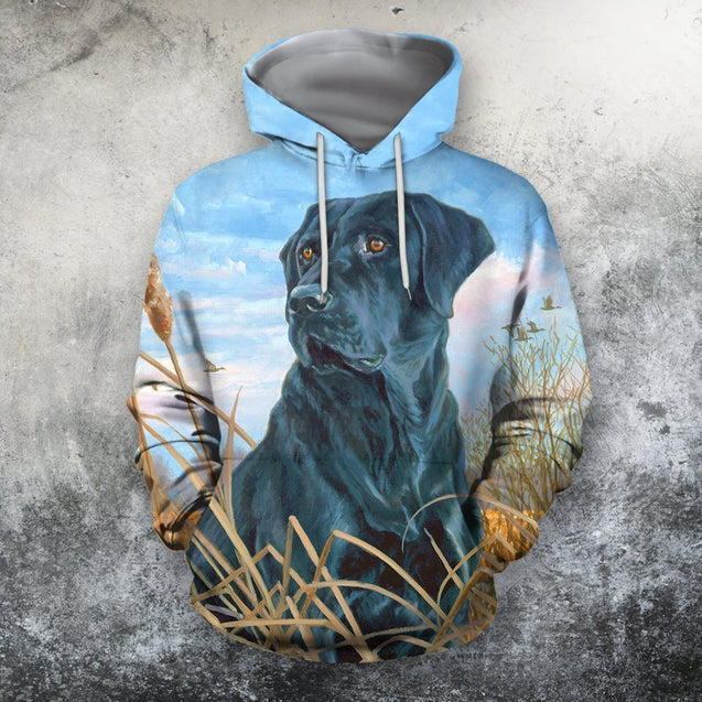 3D All Over Print Black Dog Shirts-Apparel-Phaethon-Hoodie-S-Vibe Cosy™