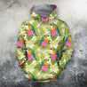 Catalina Macaw Parrot and Flower Shirt-Apparel-Phaethon-Hoodie-S-Vibe Cosy™