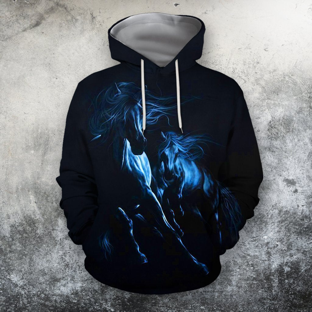 All Over Print Horse Light-Apparel-Phaethon-Hoodie-S-Vibe Cosy™