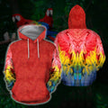Beautifull Parrot 3D All Over Printed Shirts-Apparel-HP Arts-Hoodie-S-Vibe Cosy™