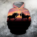 3D All Over Print Horse Silhouette Sunset Shirts-Apparel-Phaethon-Hoodie-S-Vibe Cosy™