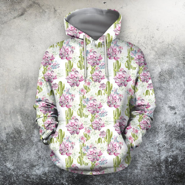 All Over Printing Cactus Have violet Flower Shirt-Apparel-Phaethon-Hoodie-S-Vibe Cosy™