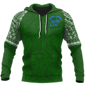 Special Green All Over Hoodie White K4-Apparel-Khanh Arts-Hoodie-S-Vibe Cosy™