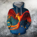 Fire Beast Phoenix 3D All Over Printing-Apparel-Phaethon-Hoodie-S-Vibe Cosy™