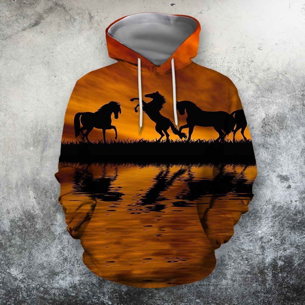 3D All Over Print Animals Horse Hoodie-Apparel-Phaethon-Hoodie-S-Vibe Cosy™
