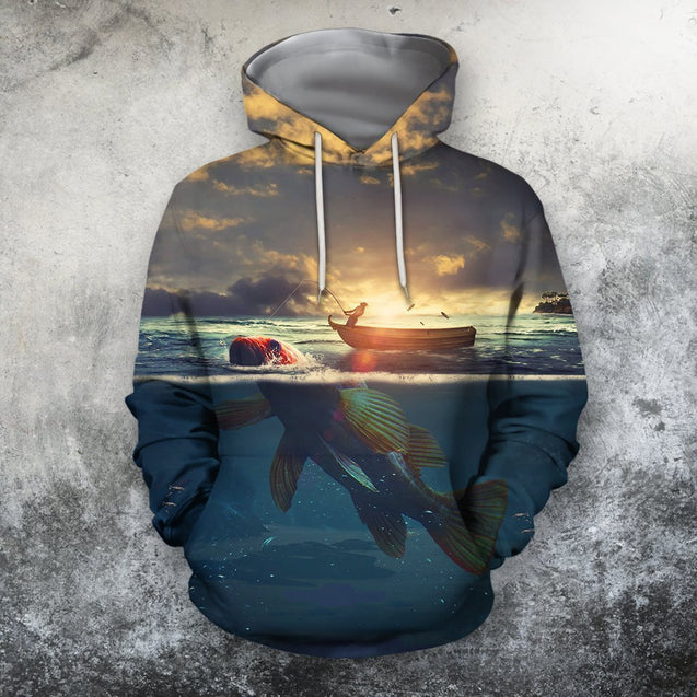 3D All Over Printing Creative Water Boats Fishing Shirt-Apparel-Phaethon-Hoodie-S-Vibe Cosy™