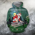 3D All Over Print Green Santa DJ Shirts-Apparel-Phaethon-Hoodie-S-Vibe Cosy™