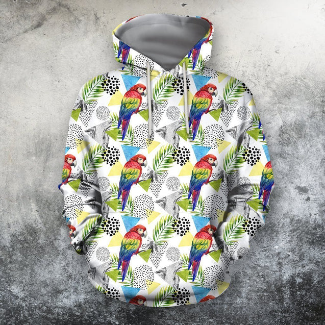 All Over Printing Beautiful Scarlet Macaw Shirt-Apparel-Phaethon-Hoodie-S-Vibe Cosy™