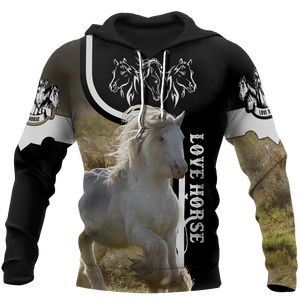 Love White Horse Shirt - Winter Set for Men and Women JJ091201-Apparel-NNK-Hoodie-S-Vibe Cosy™