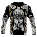 Wolf 3D All Over Print Hoodie T Shirt For Men and Women Pi02102002