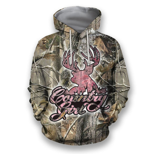 All Over Printed Country Girl Camo Shirts-Apparel-HbArts-Hoodies-S-Vibe Cosy™